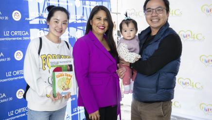 Asm. Ortega with kids and parents at the event
